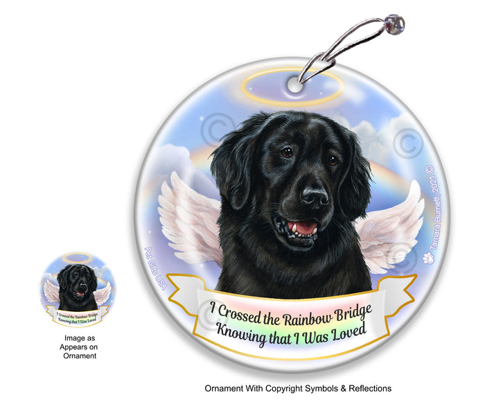 Flat Coated Retriever Rainbow Bridge Memorial Ornament