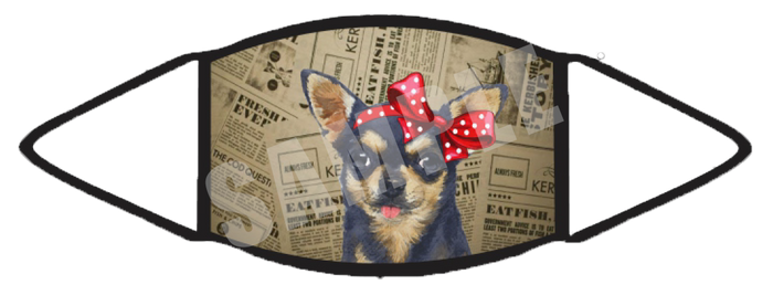 Chihuahua Black (Brown) Face Mask