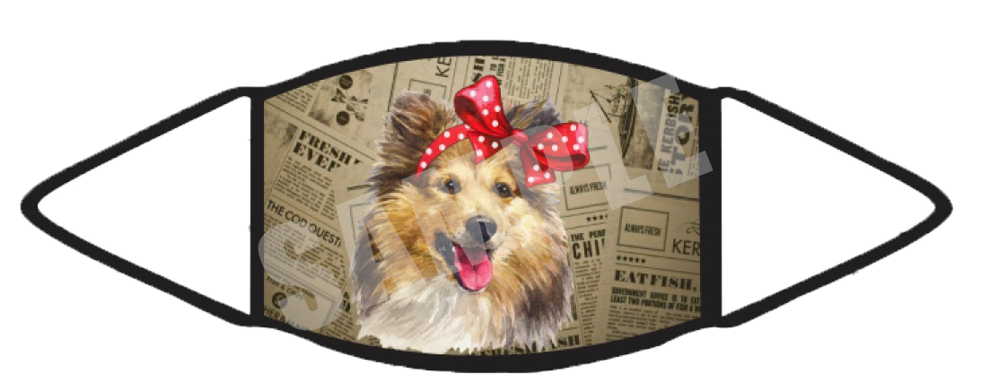 Collie (Brown) Face Mask