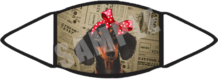 Dachshund Black (Brown) Face Mask
