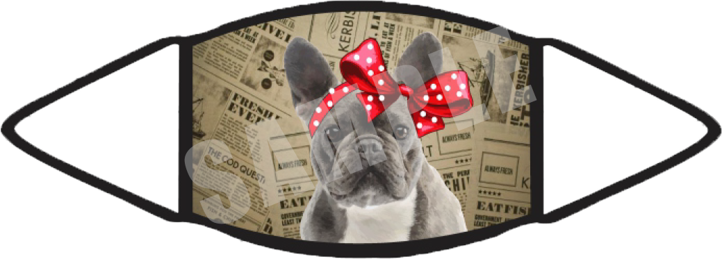 Frenchie Black (Brown) Face Mask