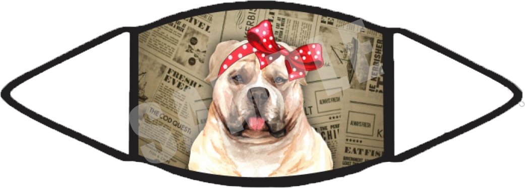 Pitbull Tan (Brown) Face Mask