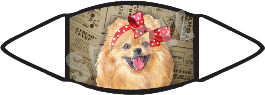 Pomeranian (Brown) Face Mask