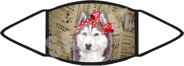 Siberian Husky (Brown) Face Mask