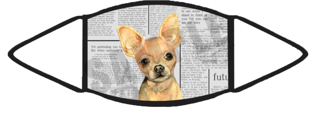 Chihuahua (Newspaper) Face Mask
