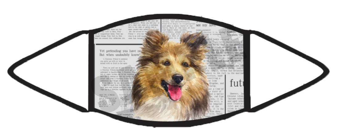 Collie (Newspaper) Face Mask