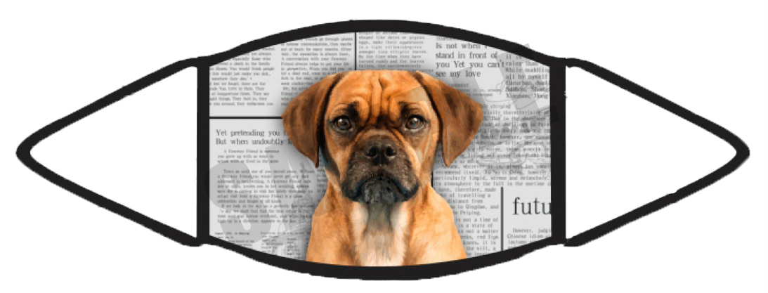 Puggle (Newspaper) Face Mask