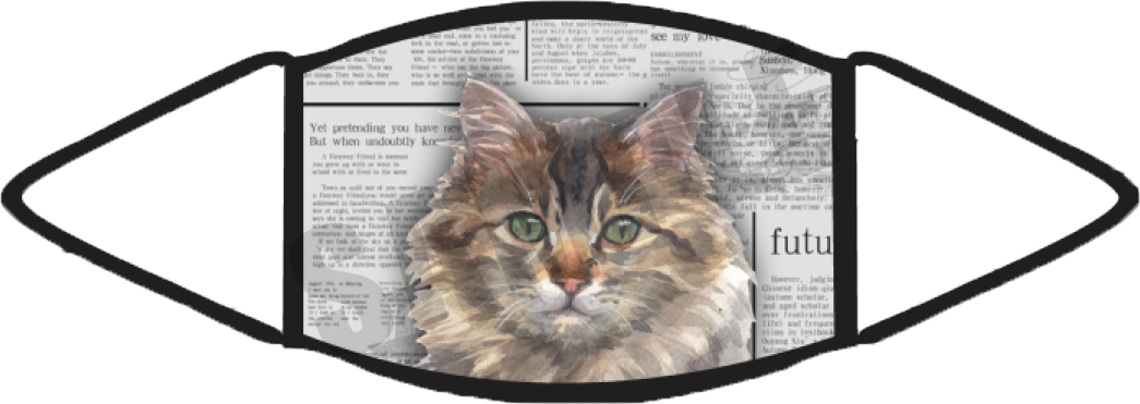 Maine Coon Cat (Newspaper) Face Mask