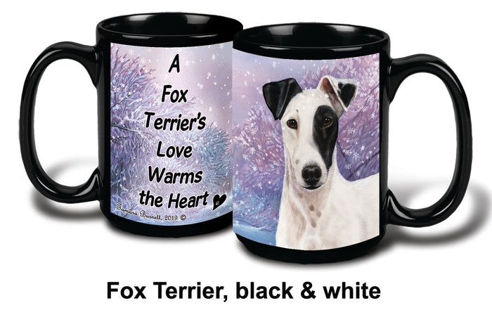 Fox Terrier Black/White Winter Mug 15 oz