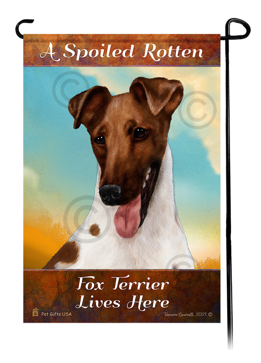 Fox Terrier Spoiled Rotten - Garden Flag