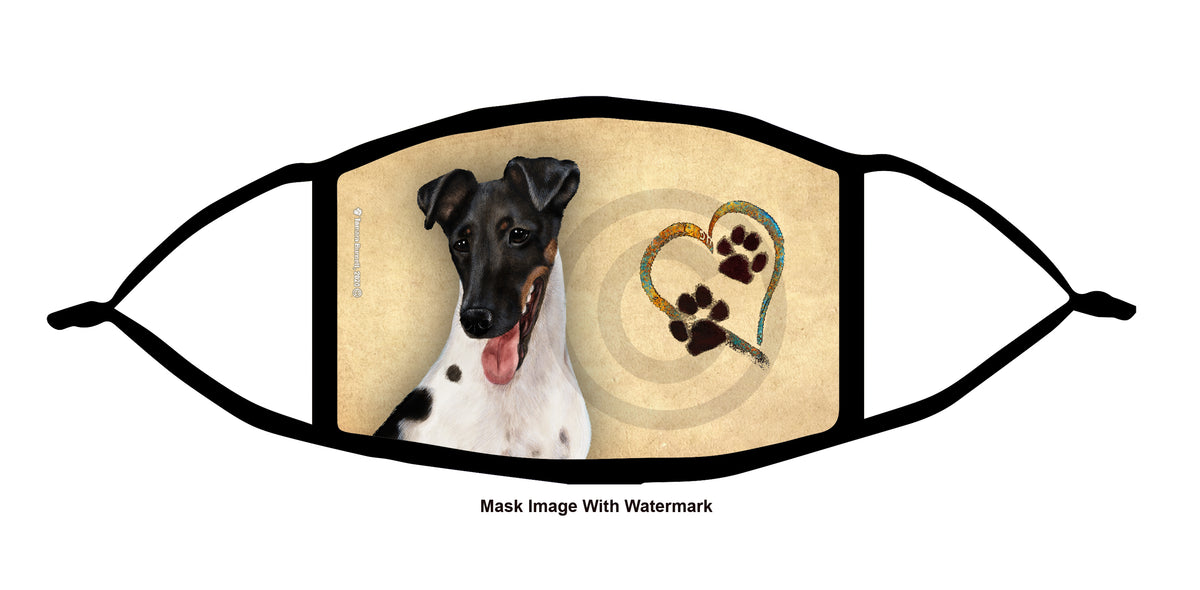 Rat Terrier (Drop Ears, Tricolor) Face Mask