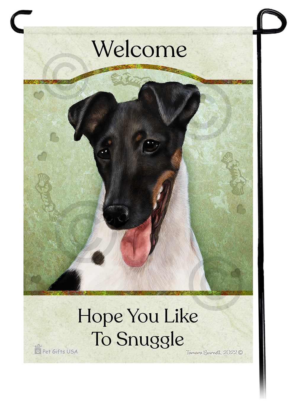 Fox Terrier Hope You Like To Snuggle - Garden Flag