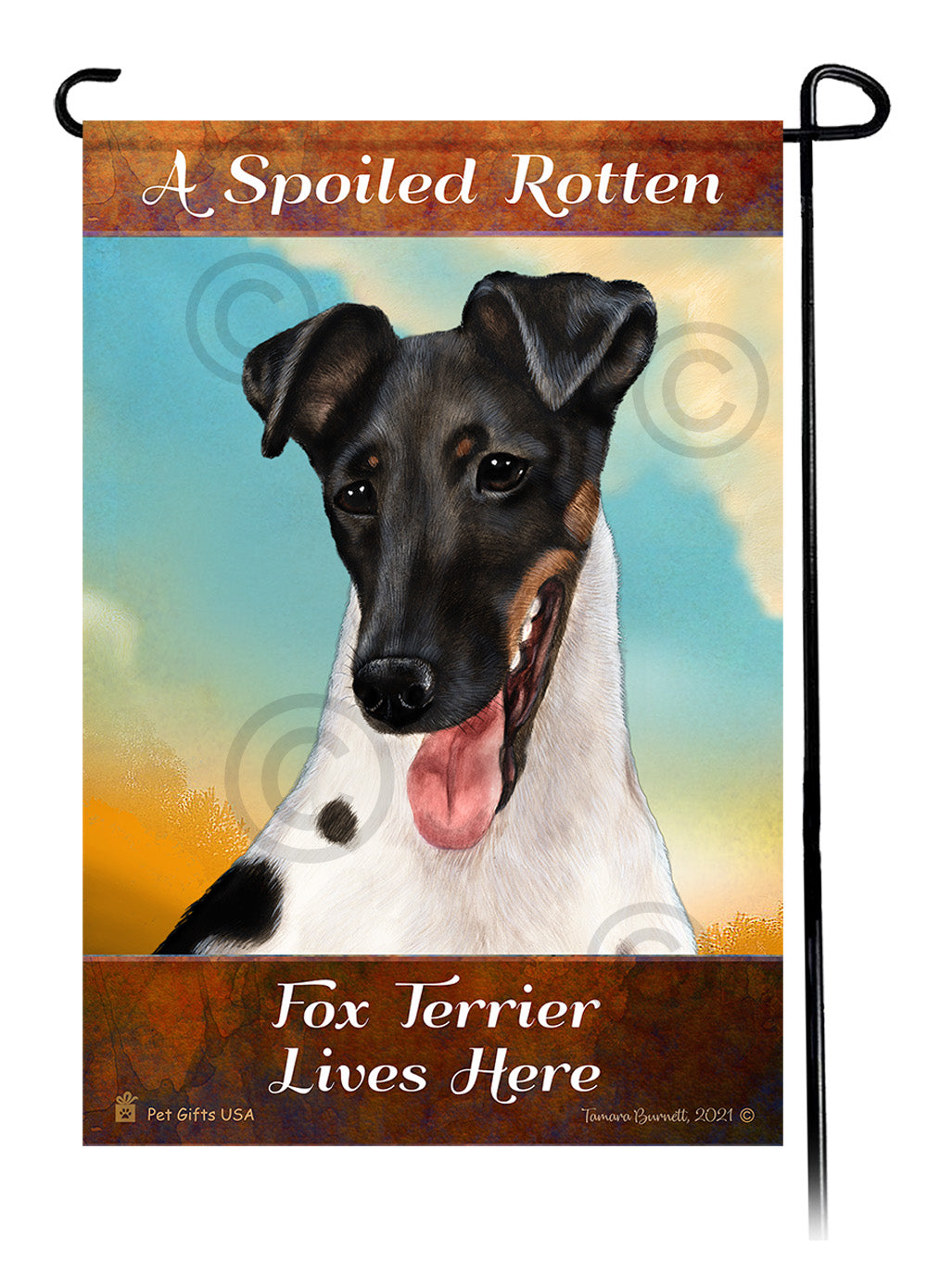 Fox Terrier Spoiled Rotten - Garden Flag