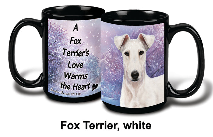Fox Terrier White Winter Mug 15 oz