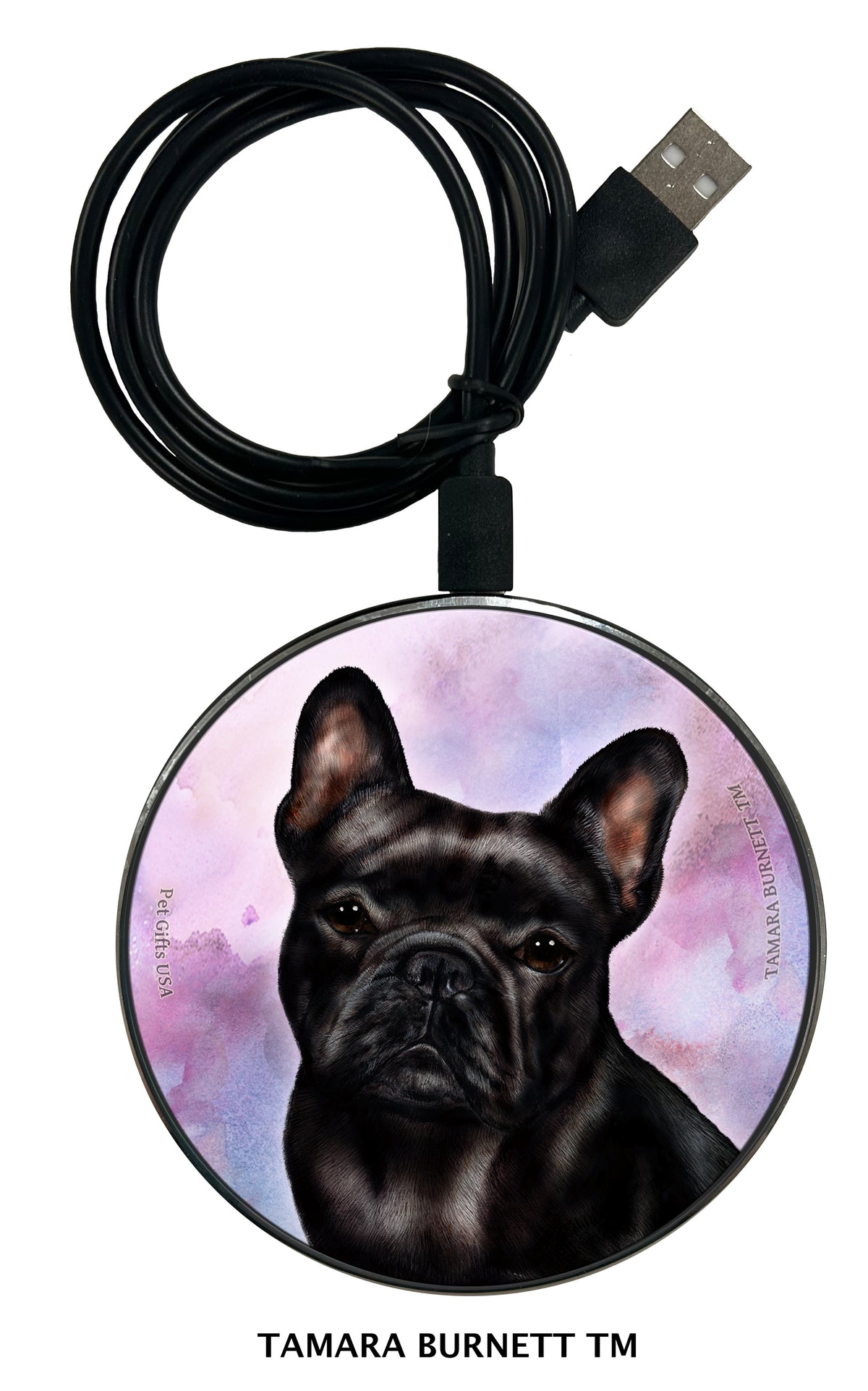 French Bulldog Black Zoomies Wireless Charger