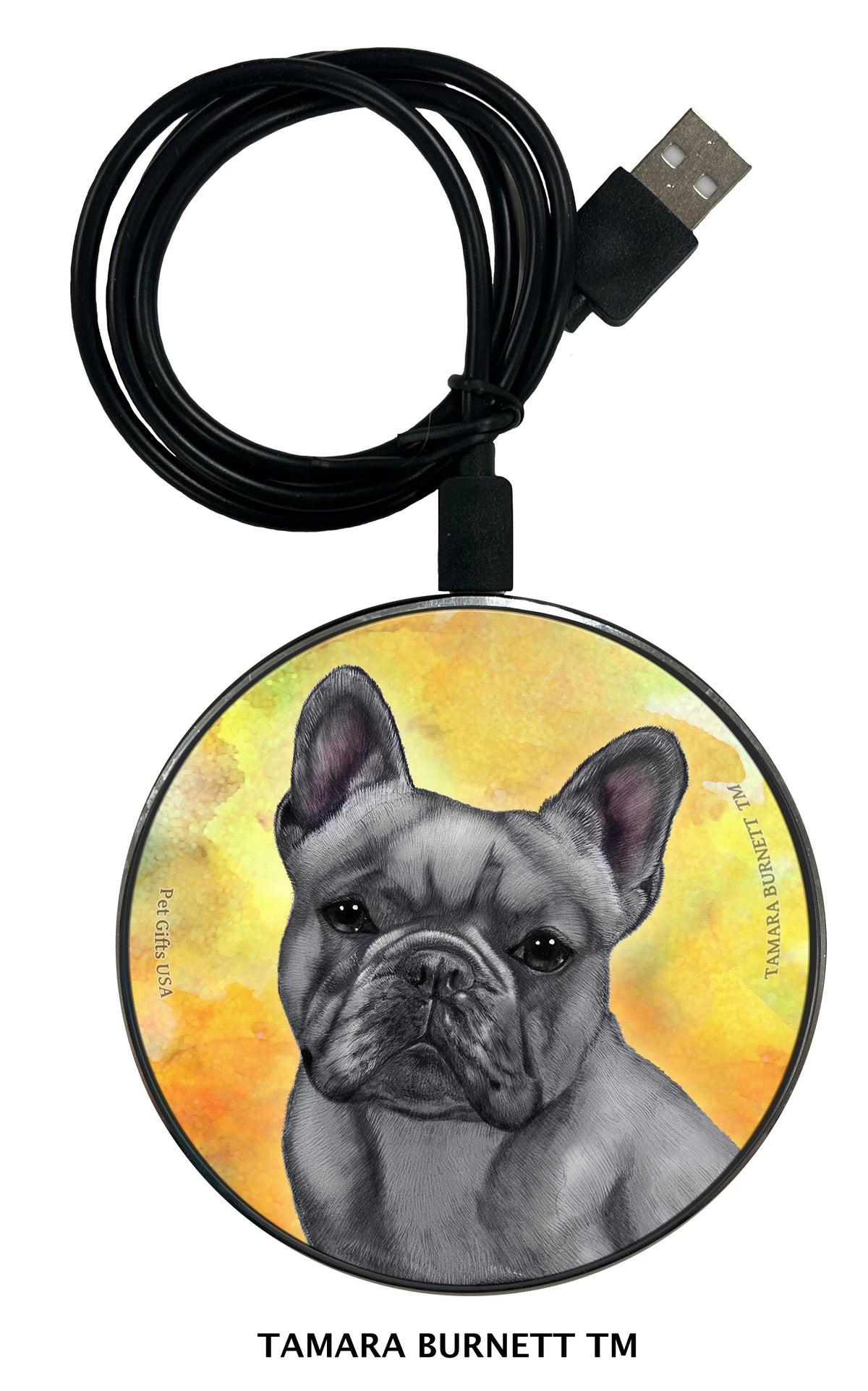 French Bulldog Blue Zoomies Wireless Charger