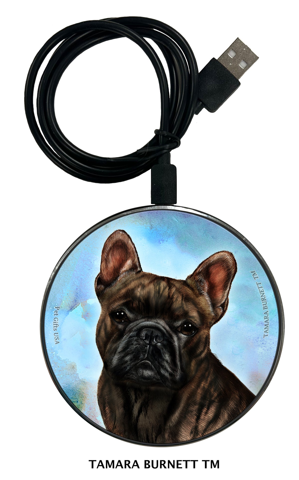 French Bulldog Brindle Zoomies Wireless Charger