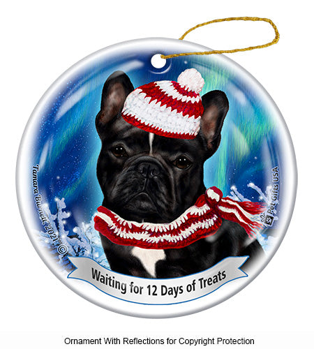 French Bulldog Black and White Ornament