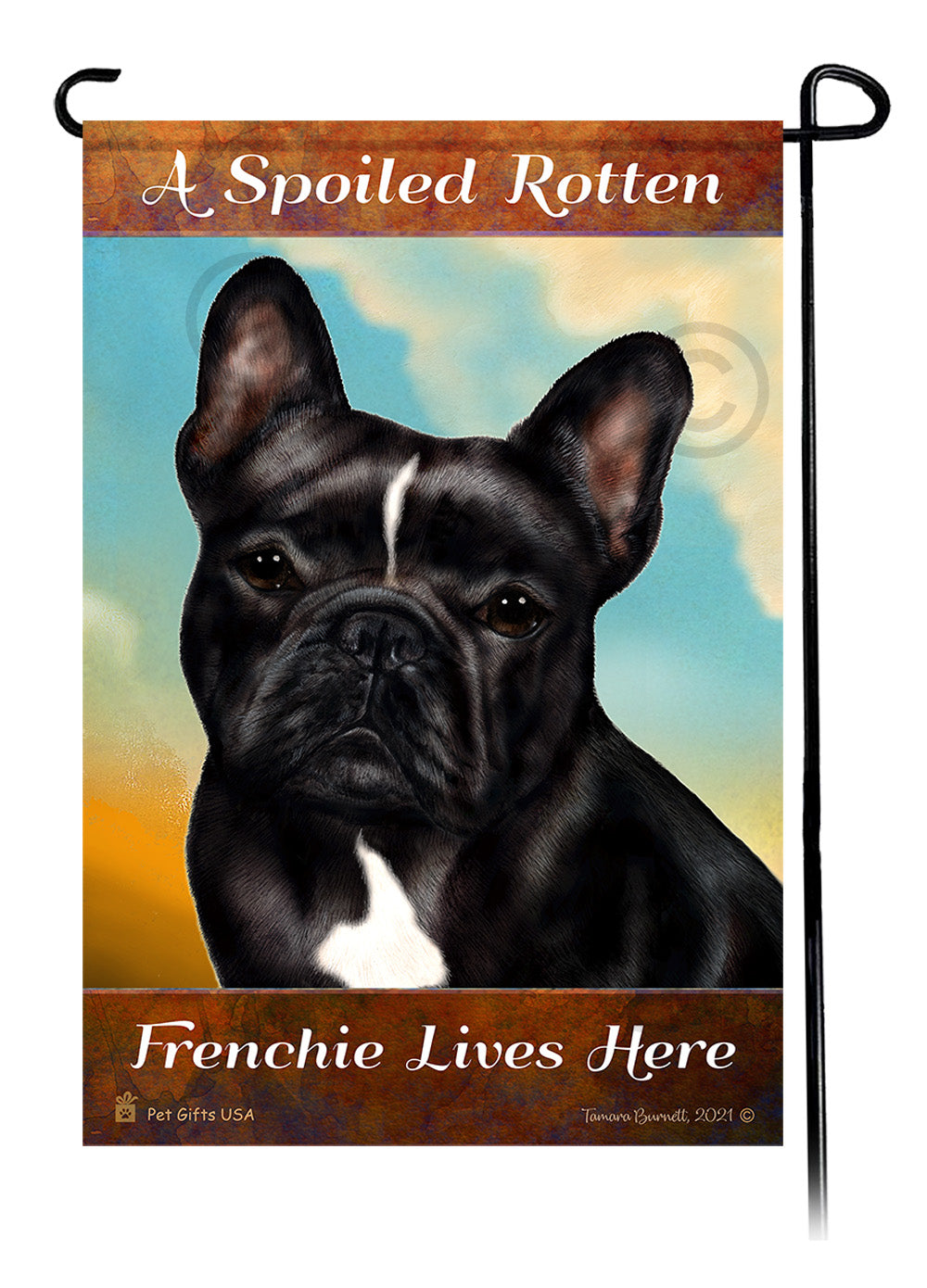 English Bulldog Spoiled Rotten - Garden Flag