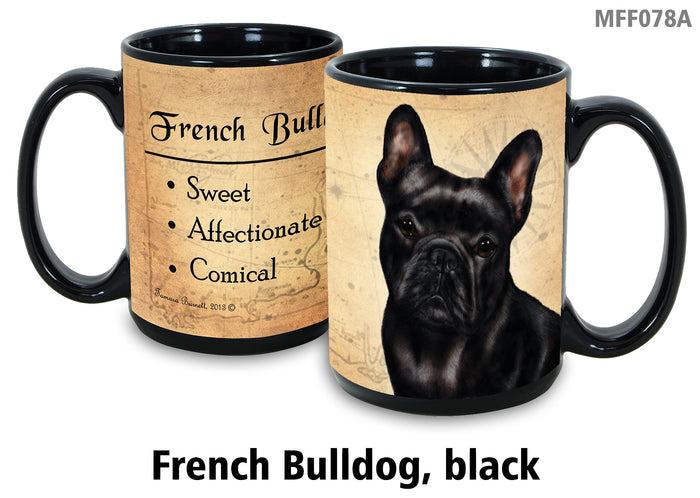 French Bulldog Black - My Faithful Friends Mug 15 oz