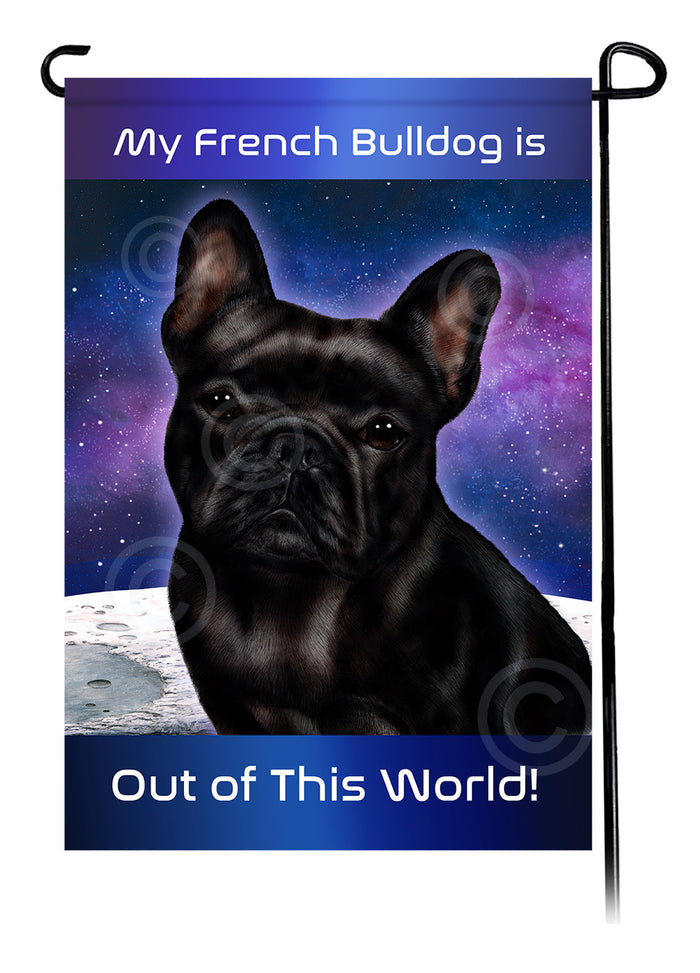 French Bulldog Out Of This World Garden Flags