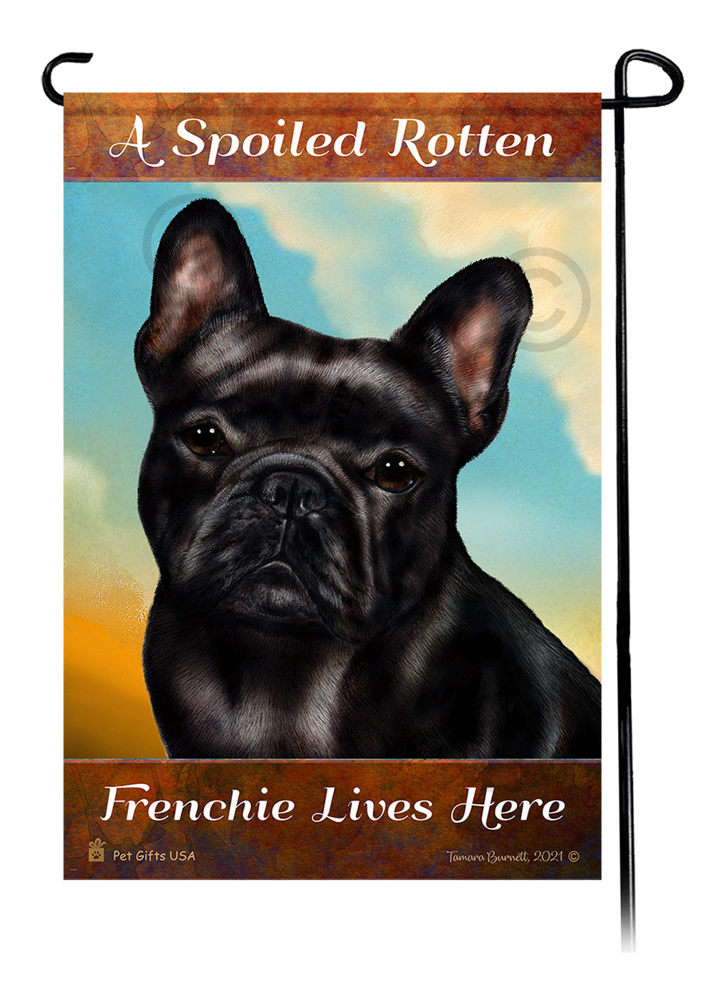 English Bulldog Spoiled Rotten - Garden Flag