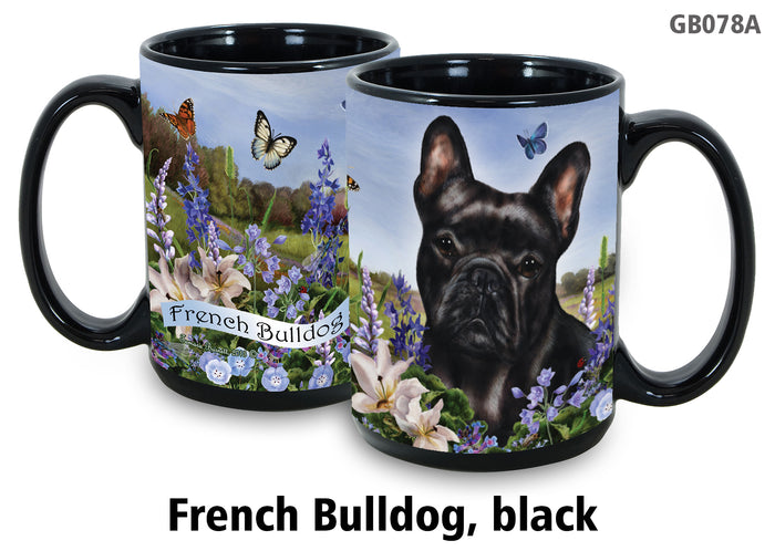 French Bulldog Black & White - Garden Party Fun Mug 15 oz