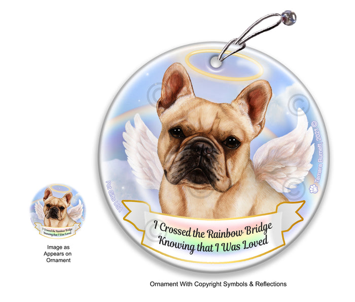 French Bulldog Rainbow Bridge Memorial Ornament