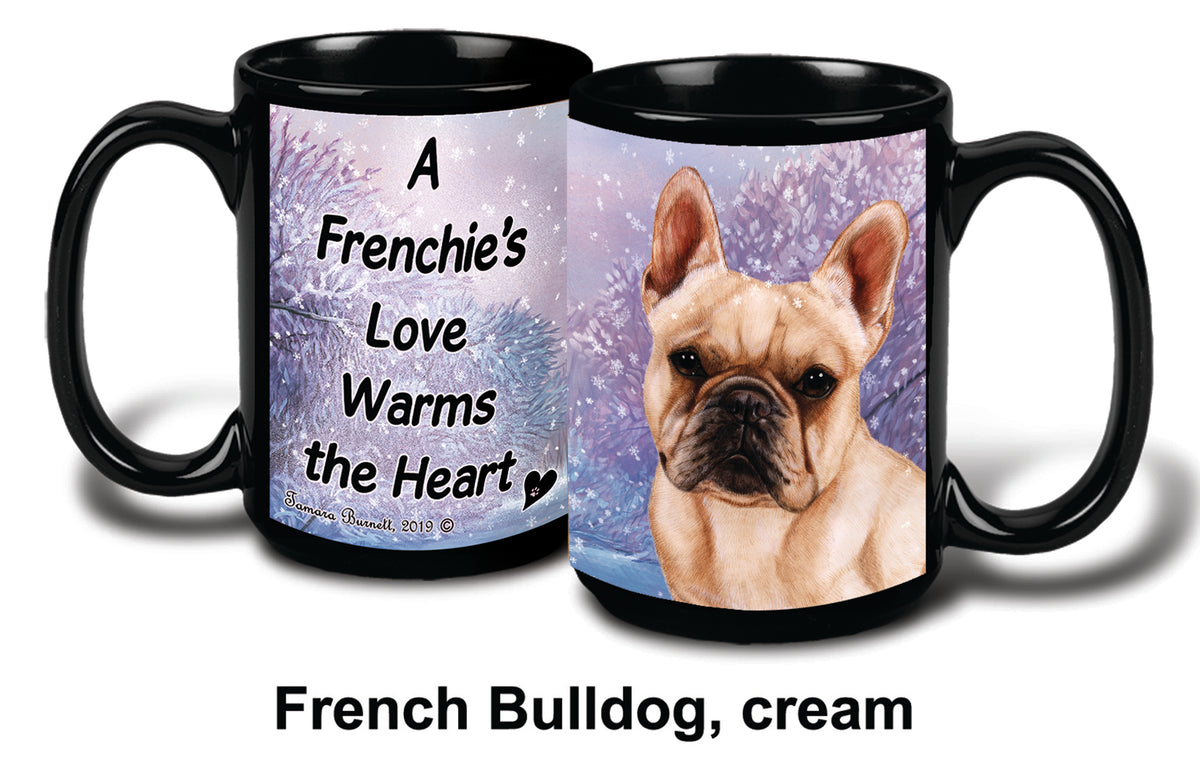 French Bulldog, Cream Winter Mug 15 oz
