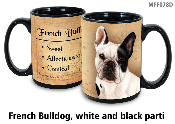 French Bulldog White & Black - My Faithful Friends Mug 15 oz