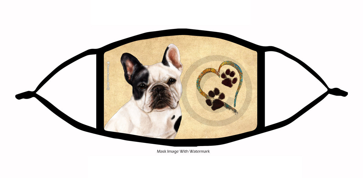 French Bulldog (White and Black) Face Mask