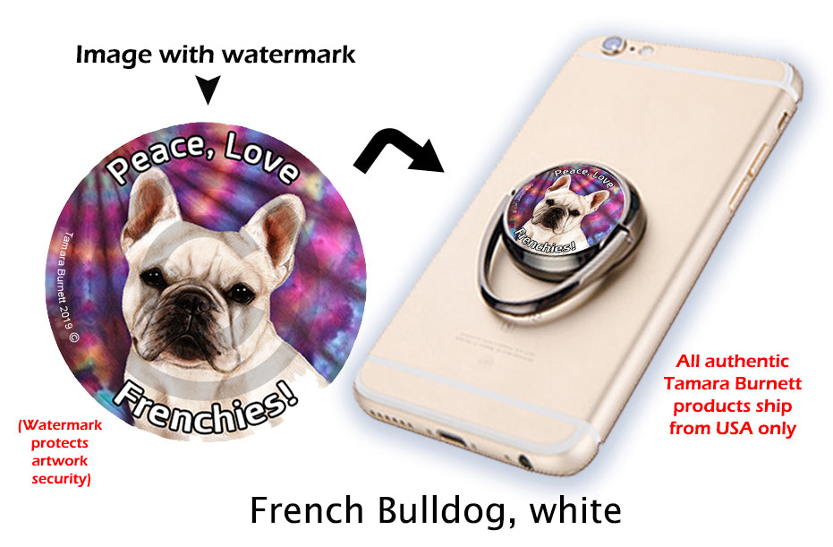 French Bulldog White Phone Stand