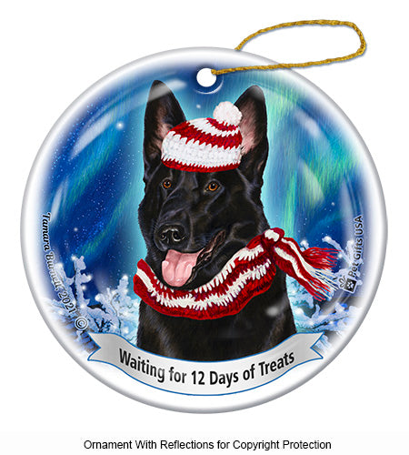 German Shepherd Black Ornament