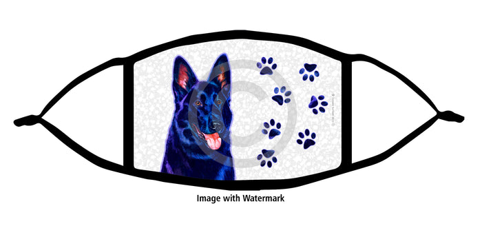 German Shepherd (Black) Face Mask