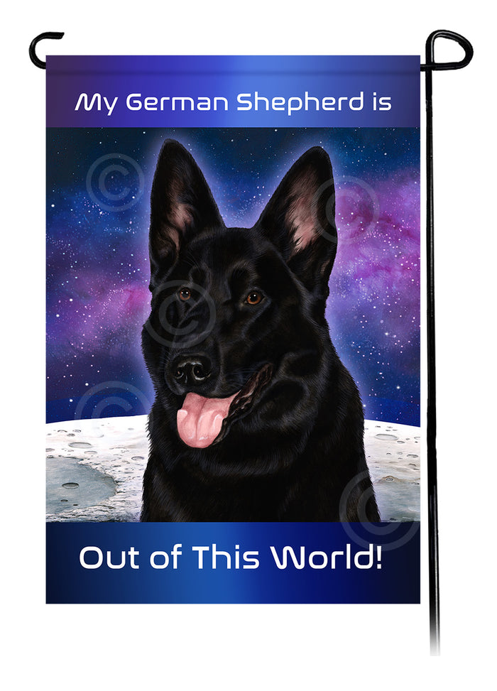German Shepherd Out Of This World Garden Flags