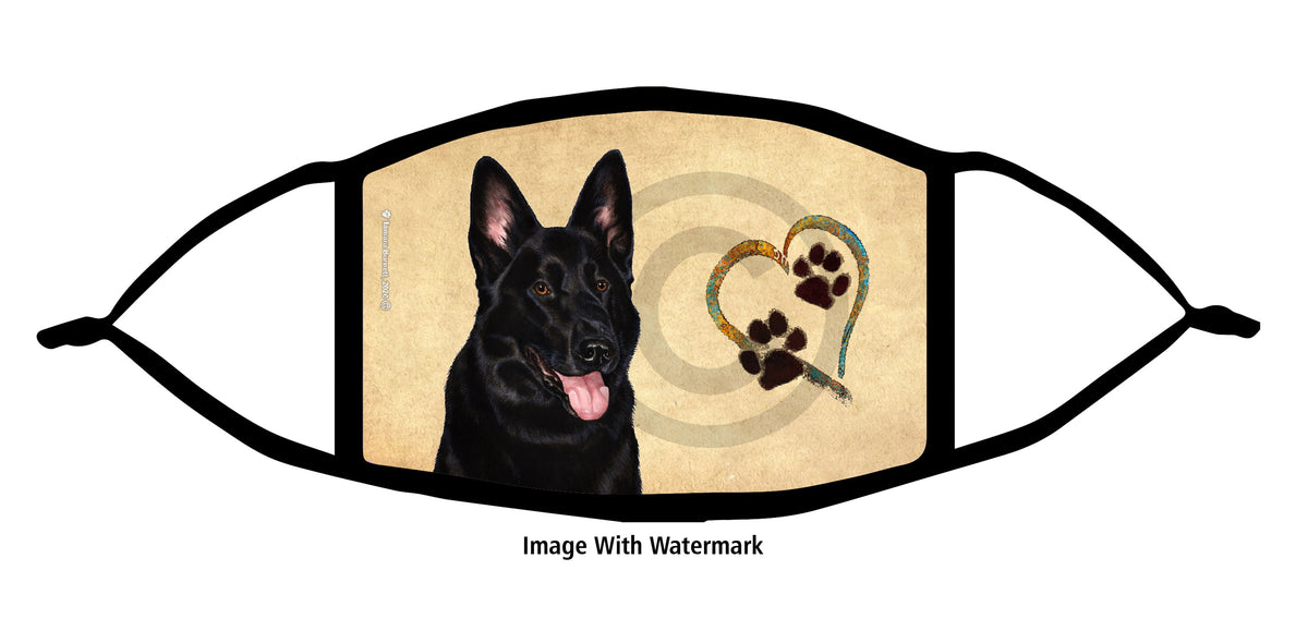 German Shepherd (Black) Face Mask