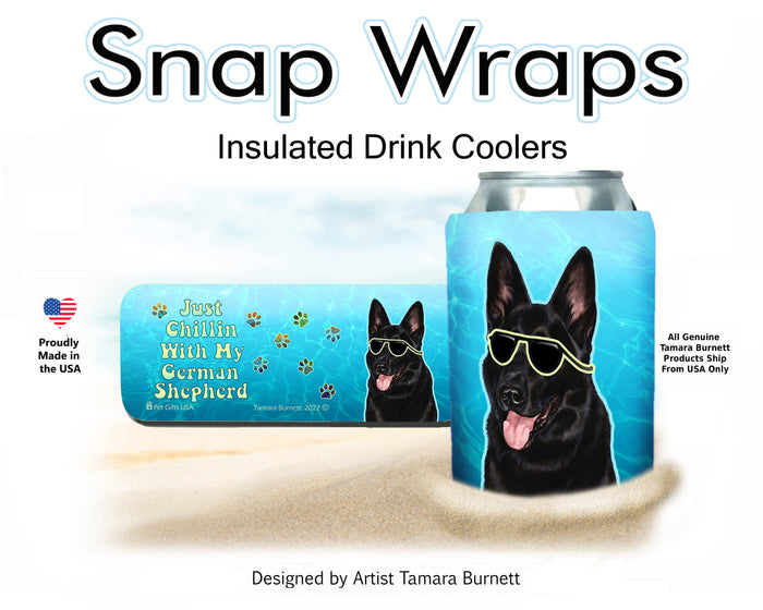 German Shepherd Black Snap Wrap Cozy