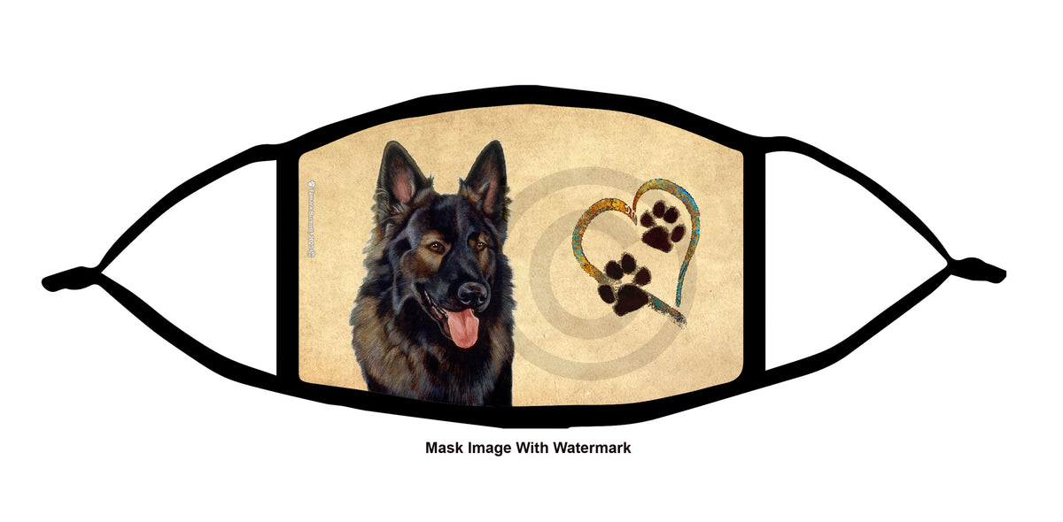 German Shepherd (Brown Sable, plush) Face Mask