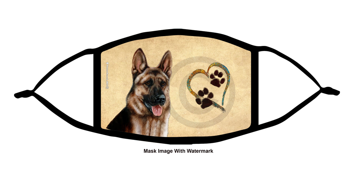 German Shepherd (Fawn Sable) Face Mask