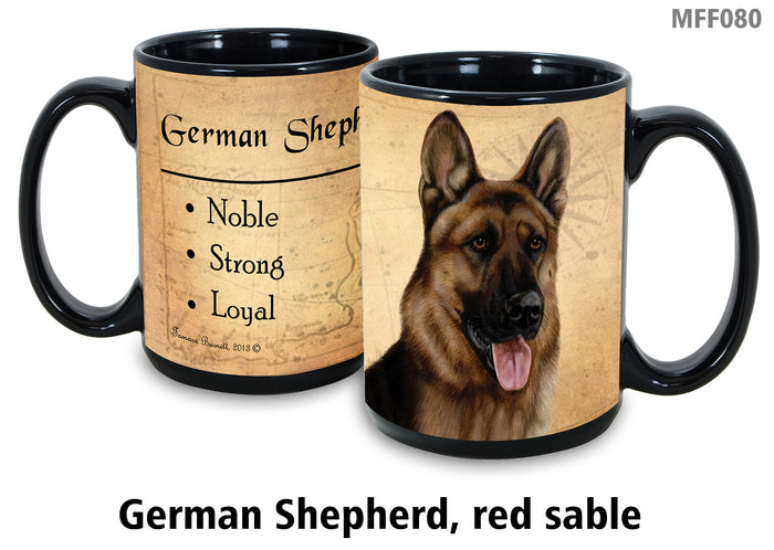 German Shepherd (Red) - My Faithful Friends Mug 15 oz