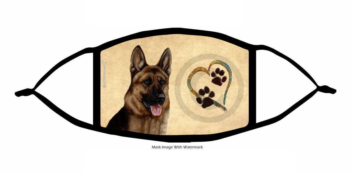 German Shepherd (Red Sable) Face Mask