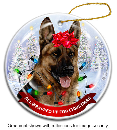 German Shepherd All Wrapped Up Ornament