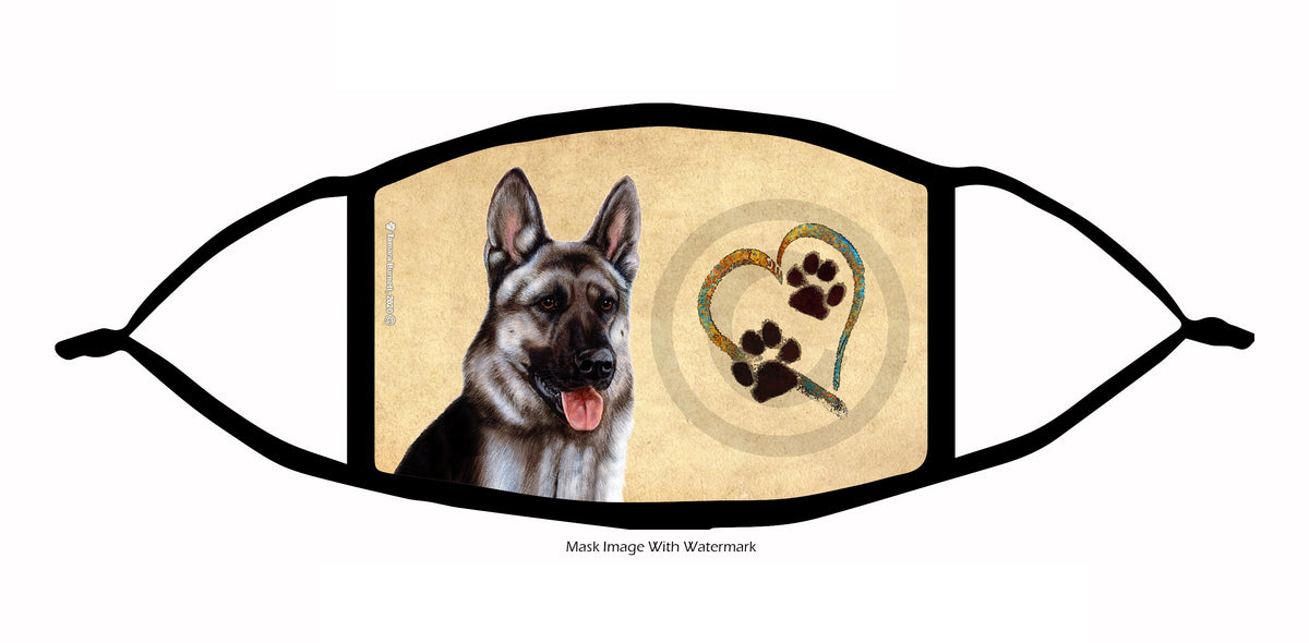 German Shepherd (Silver Sable) Face Mask