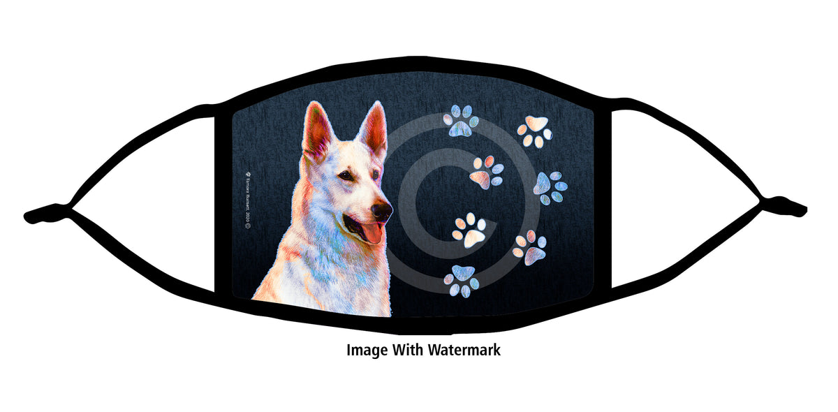 German Shepherd (White) Face Mask