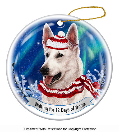 German Shepherd White Ornament
