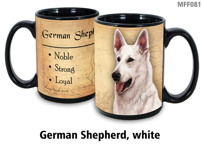German Shepherd (White) - My Faithful Friends Mug 15 oz