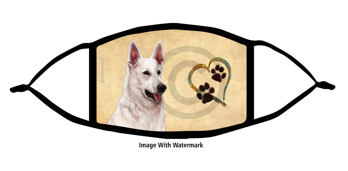 German Shepherd (White) Face Mask
