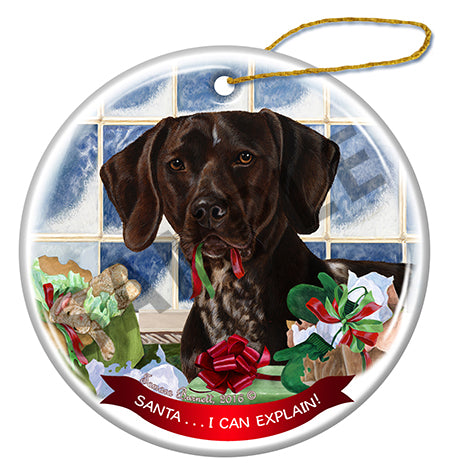 German Shorthaired - Santa I Can Explain Ornament
