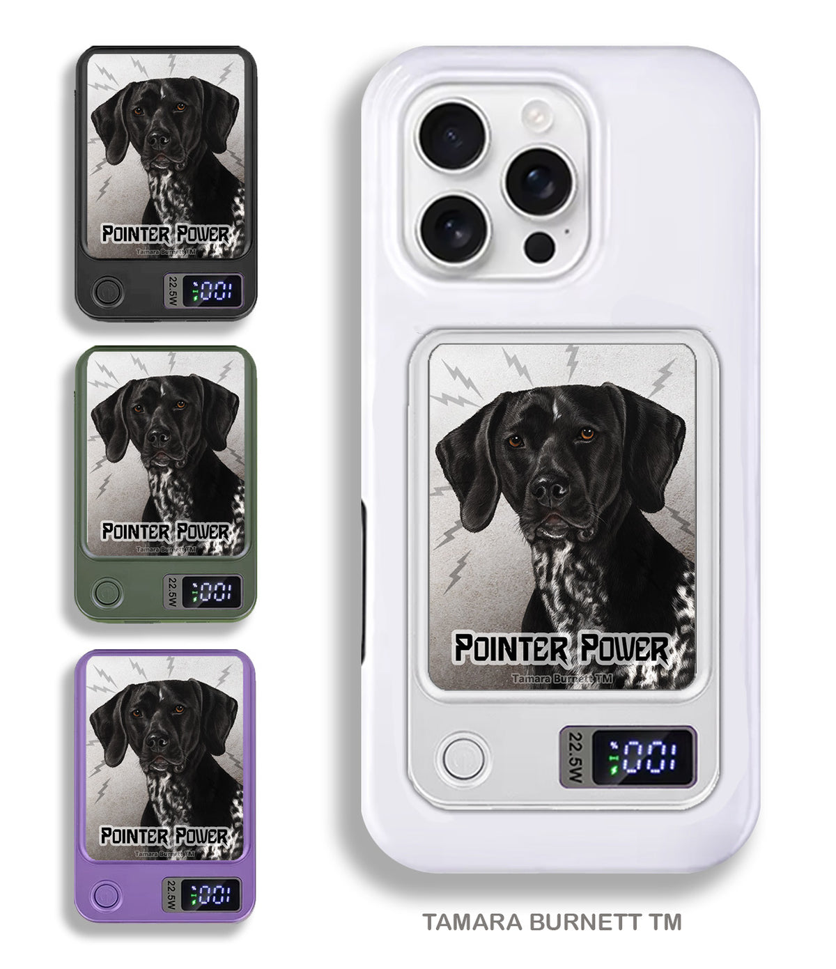 German Shorthaired Pointer Black Roan Phone Bank Wireless Charger