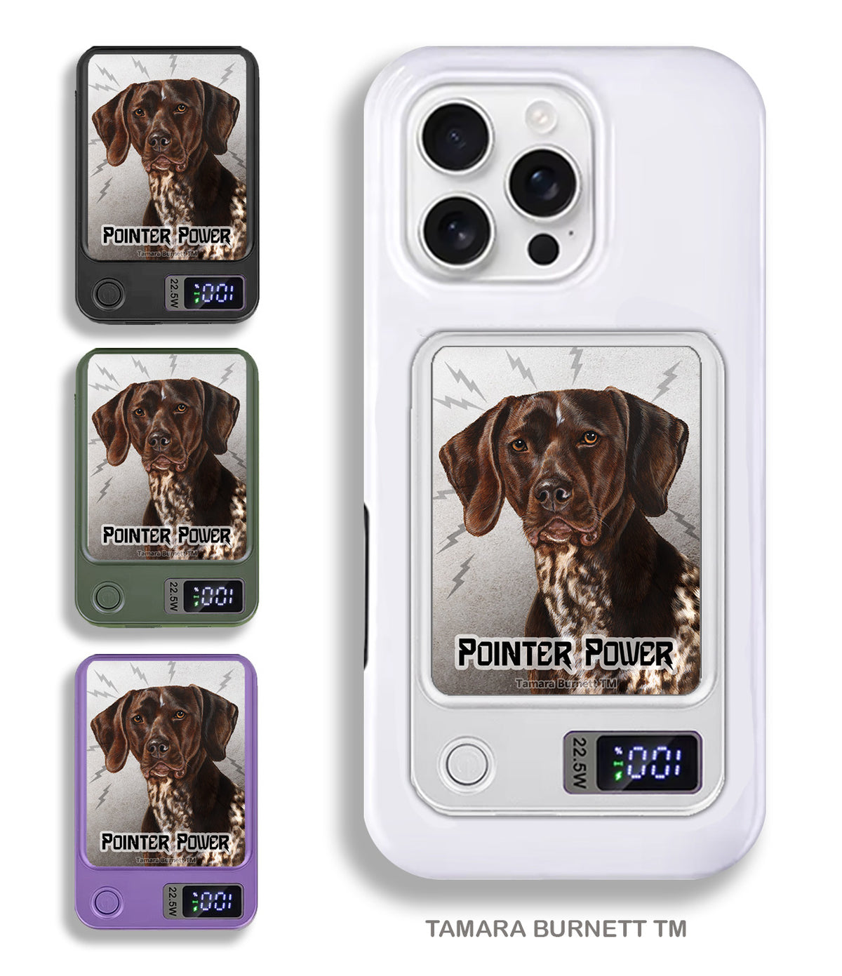 German Shorthaired Pointer Liver Roan Phone Bank Wireless Charger